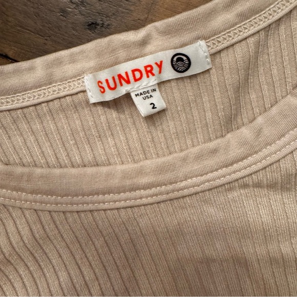 SUNDRY‎ Ribbed Tee - Picture 3 of 4